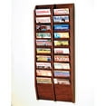thumbnail image 1 of Wooden Mallet MR48-20BK Cascade 20 Pocket Magazine Rack - Black & Mahogany, 1 of 1