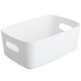 thumbnail image 1 of Storage Basket Solid Color Space-Saving Plastic Tissue Makeup Holder Home Decor, 1 of 10