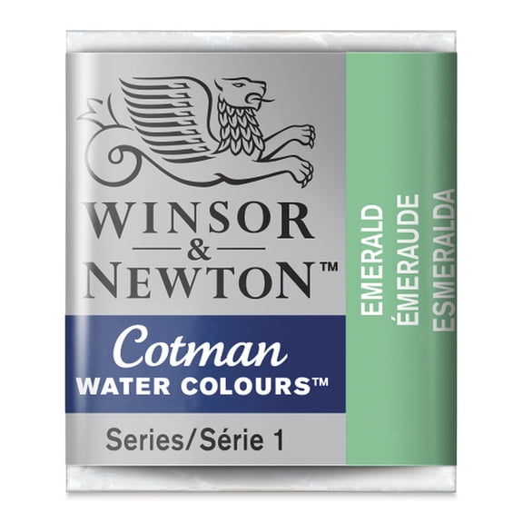 Winsor & Newton Cotman Watercolor Half Pan - Emerald