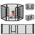 thumbnail image 2 of Alden Design 31.5-Inch Height 6-Panel Dog Playpen with Door for Outdoor and Indoor, Black, 2 of 9