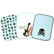 George Baby - Cotton Burp Cloths 3-Pack, Boy Rocker