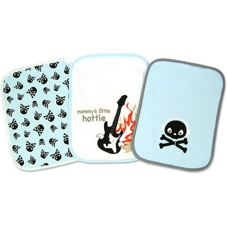George Baby - Cotton Burp Cloths 3-Pack, Boy Rocker