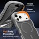 thumbnail image 4 of Funda magnética para iPhone 17 Pro, compatible con MagSafe, diseño de marco ondulado transparente 2025, funda protectora de borde suave, bonita funda transparente mate a prueba de golpes, 4 of 6