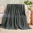 thumbnail image 1 of czcpp-Cozy Flannel Blanket Printed -Queen Size Bed Blanket for Home Decoration - Ultra Soft, Lightweight, Microfiber Throws (Queen - 90" x 90", Dark Gray), 1 of 4