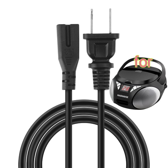 AC Power Cord for Magnavox MD6924 MD6972 Portable Top Loading CD Boombox