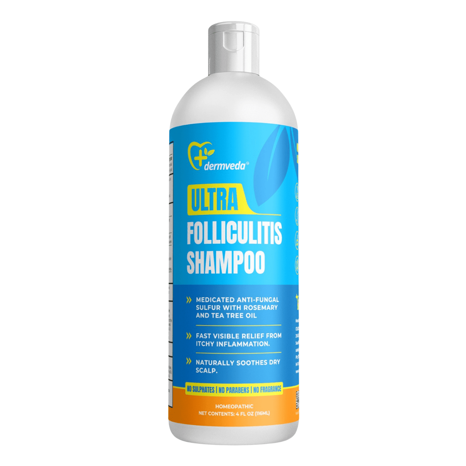 Dermveda Folliculitis Shampoo with Sulfur 8X HPUS, Tea Tree
