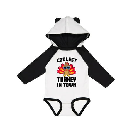 

Inktastic Thanksgiving Coolest Turkey in Town Gift Baby Boy or Baby Girl Long Sleeve Bodysuit