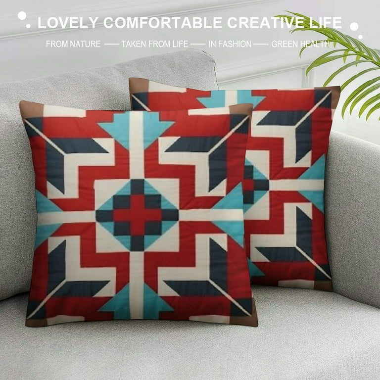 Set of Throw Pillow Covers ern Inspired Earth Tones Earthtones Tribal Decorative Pillow Cases Home Decor Square Pillowcases Walmart