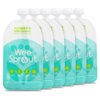 WeeSprout Double Zipper Reusable Food Pouches for Babies & Toddlers, Blue, 7 fl oz