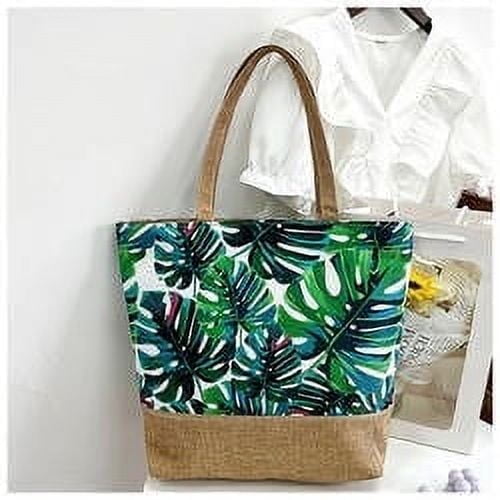 Green Tropical Beach Tote Bag