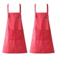 thumbnail image 1 of 2 piezas de delantal nuevo de poliéster para mujer, de verano, fino, impermeable y a prueba de aceite, mono de cocina con cintura, 1 of 5