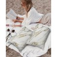 thumbnail image 5 of Waterproof Outdoor Throw Pillows with Inserts 12"x20" Set of 2, Golden Marble Soft Decorative Pillowcases for Couch Bedroom, Abstract Modern Minimalist Art Pillow Covers for Sofa Living Room, 5 of 8