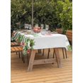 thumbnail image 2 of Outdoor Tablecloth with Umbrella Hole and Zipper, Merry Christmas Rectangle Table Cloth 52x70 Inch Waterproof Tablecloth, Xmas Green Leaves Berries Pine Needles Holiday Picnic Table Cover for Patio, 2 of 7