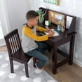 KidKraft Wooden Children's Study Desk with Chair, Espresso, For Ages 5+