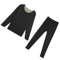thumbnail image 2 of Underwear Thermal Set Men Warm Soft Skin-Friendly Thicken Baselayer Warming Dress Tight Winter Clothes Autumn Underpainting Men Black>2XL, 2 of 10