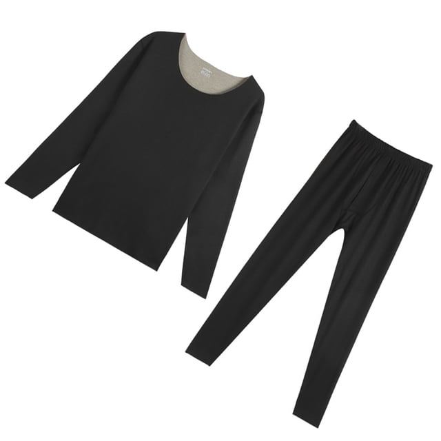Minnieouse Ropa interior térmica para hombre, capa base cálida y suave, vestido cálido Villose Tight, ropa de invierno colorida, pintura interior de conjuntos de ropa Hombres Negro>XL NO18 Minnieouse AP013689-22