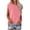 Pink, variant on Uaswgudfs Womens 1/4 Sleeve Tops Casual Athleisure Spring/Summer T-Shirt Asymmetry Button V-Neck Blouse 2025