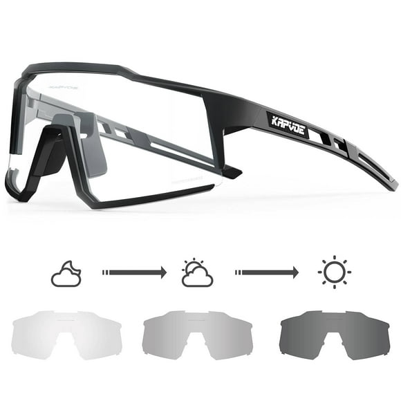 Gafas de Ciclismo KAPVOE K9022 Fotocromáticas UV400 para Hombre y Mujer