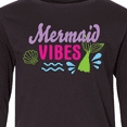 thumbnail image 4 of Inktastic Mermaid Vibes with Tail and Seashell Long Sleeve Youth T-Shirt, 4 of 5
