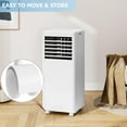 thumbnail image 6 of EliteEdge 8000 BTU Portable Air Conditioner for Rooms Up to 350 Sq. Ft., 3-in-1 AC Unit with Dehumidifier, Fan, Sleep Mode, 24-Hour Timer, Window Mount Kit, Remote Control, 6 of 7