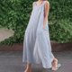 thumbnail image 5 of Mini Vestido de Verano de la Moda de las Mujeres Impreso sin Mangas Cuello Redondo de la Longitud Del Tobillo Vestido Casual, 5 of 6