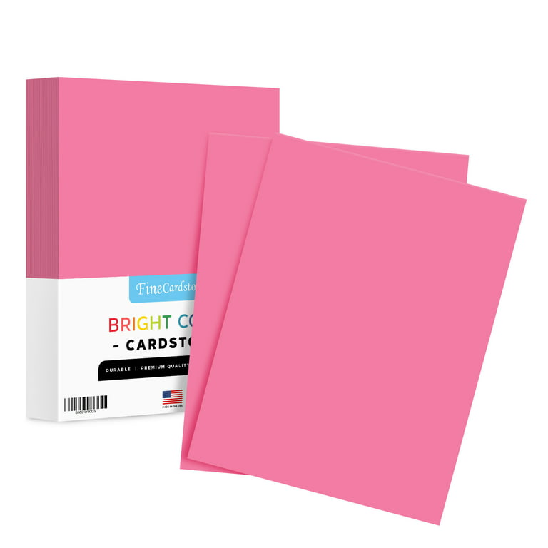 Ultra Pink Premium Colored Card Stock Paper, Medium Weight 65lb Cardstock,  Perfect for School Supplies, Arts and Crafts, Acid and Lignin Free, 8.5 x  11 Inches