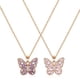 thumbnail image 1 of Collar con colgante de mariposa de 2 piezas, cadena de diamantes de imitación, bonita joyería de mariposa para mujer, collares de mariposa a juego, 1 of 7
