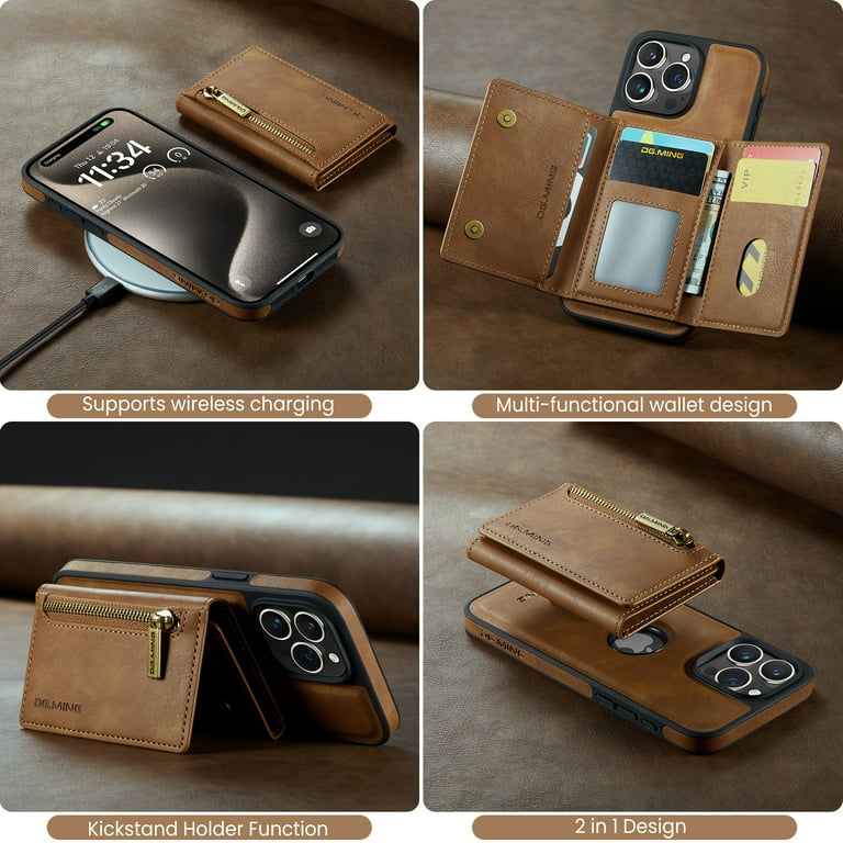 Wallet Case Compatible with iPhone 16 Pro Max, [Support MagSafe