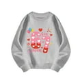 thumbnail image 3 of Toddler Sweatshirts Girls Heart Print 6 7 Meme Novelty Graphic Sweatshirt Long Sleeve Pullover Sweatshirt Spring Fall Clothes Cute Clothes for Girls 2-3 Years, 3 of 5