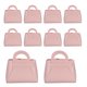 thumbnail image 1 of 10Pcs Cajas de Regalo de Cuero PU con Asas, Bolsa de Favor de Fiesta de 6 x 3 x 6 Pulgadas con Cinta, Rosa, 1 of 7