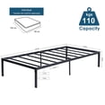 thumbnail image 4 of Cama Individual de Metal, Color Negro (Sin Colchón), 4 of 7