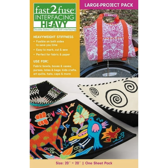 fast2fuse HEAVY 20” x 20” : Double-Sided Fusible Stiff Interfacing (General merchandise)