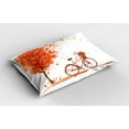 thumbnail image 2 of Ambesonne Autumn Pillow Sham 2 Pack, Watercolor Fall Season, 26"x20", Orange Brown and White, 2 of 3