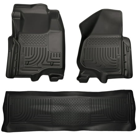 F250 Carpet - Husky Liners Front & 2nd Seat Floor Liners Fits 11-12 F250 Crew w/o foot rest