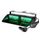 thumbnail image 1 of Green 16 LED High Intensity LED Strobe Lights, 9 Flashing Modes Law Enforcement Emergency Hazard Warning Vehicle Safety Lights for Interior, 1 of 5