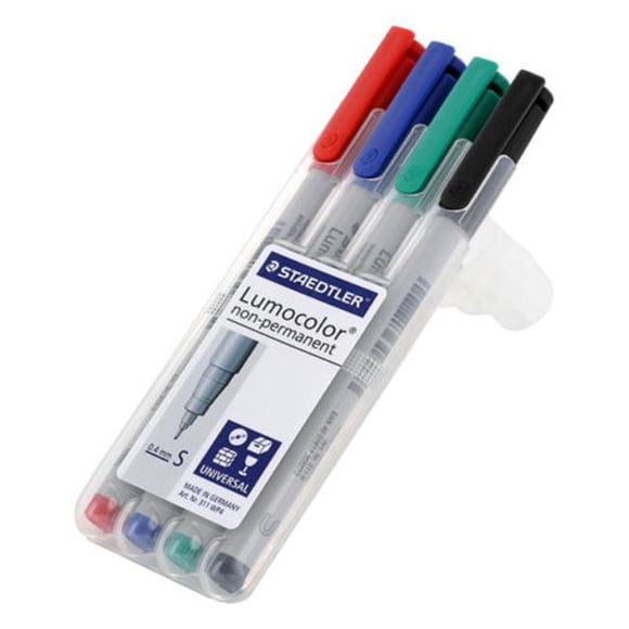 Staedtler ST 311 WP4 Lumocolor marker Sets Non-Permanent