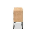 thumbnail image 4 of Contemporary Two-Tone Walnut Brown and Wood and Metal Storage Cabinet, 4 of 5