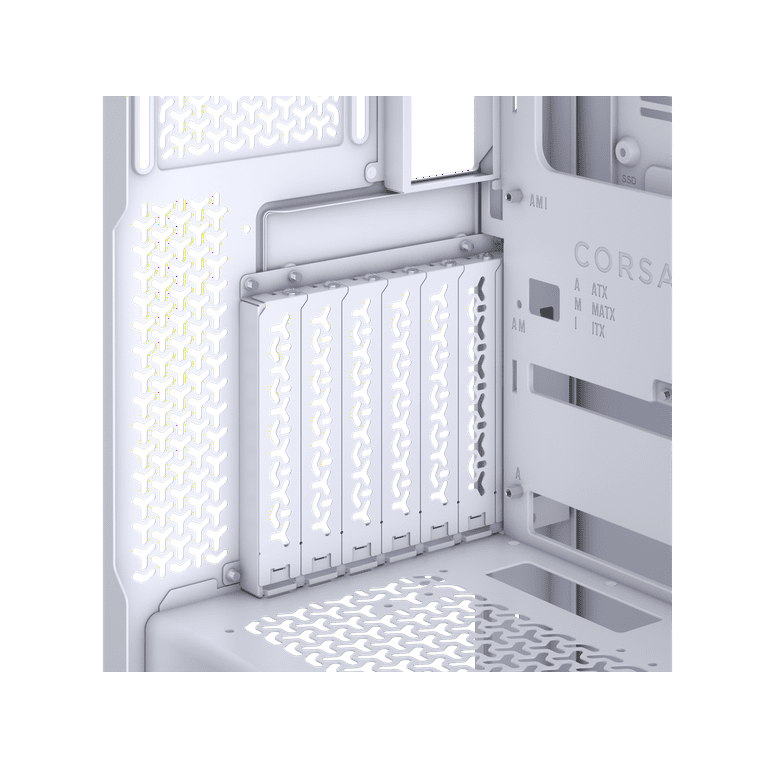 CORSAIR 3500X Tempered Glass Mid-Tower PC Case, White – No Fans