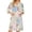 Cyan(Vintage Floral Print), variant on Zipper Robes for Women Lightweight Loose Fit Summer Housecoats for Women Zipper Front 3/4 Length Sleeve Knee Length Vintage Floral Print Casual Pajama Sleepwear with Pockets Army Green XXL