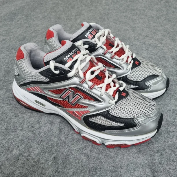 New Balance 859 Trainers Mens UK 8 Grey Red Mesh Shoes Stability N Lock England