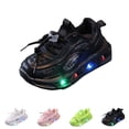 thumbnail image 4 of Otqutp Baby Toddler Rubber Foam Light up Sneakers Lace Lightweight Toddler First Walking Non Slip Sport Shoes Running Outdoor, 4 of 4