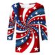 thumbnail image 5 of Mujeres de Verano Tops Suelto Ajuste Cuello Redondo Tres Cuartos de Manga Camiseta con Capucha Top Suelto de Moda para Ocasional, Fiesta, Vacaciones, 5 of 6