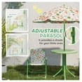 thumbnail image 5 of Kids Picnic Table and Chair Set, Outdoor Play Table with Umbrella, Foldable Patio Furniture for Toddlers, Green, 5 of 9