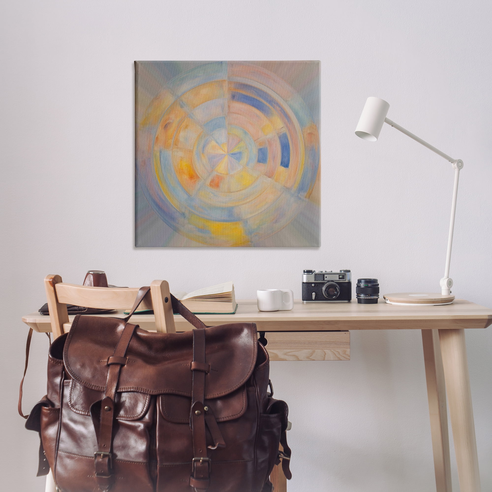 Stupell Industries Geometric Circle Out Abstract Painting Wrapped Canvas Art Print Wall Art, 36 x 36
