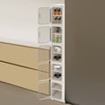 thumbnail image 6 of 5-Tier Storage Cabinet 7.9x13x61.8in White PP Plastic Narrow Organizer with 5.28 Gal Capacity Per Shelf, 6 of 10