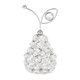 thumbnail image 1 of Adornos de frutas de cristal con diamantes de imitación hechos a mano coleccionables para decoración de escritorio Pera de plata B, 1 of 6