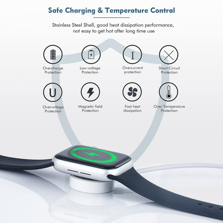 for Apple Watch Charger Magnetic Fast Charging Cable Portable Magnetic Wireless Charging Compatible with iWatch Series Ultra 8 7 6 SE SE2 5 4 3 2 1 3.3ft White Walmart