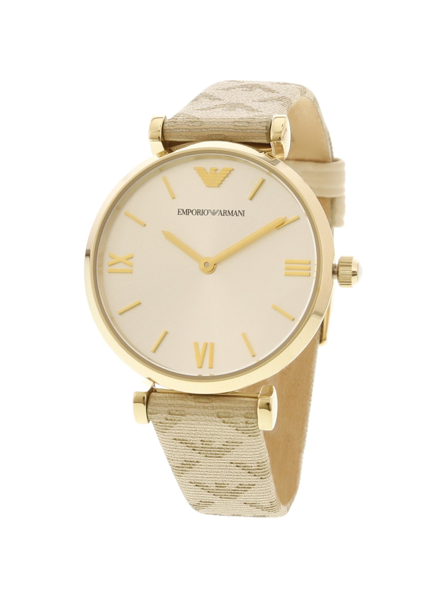 Emporio Armani Women's Quartz AR11127 Gold Leather Japanese Fashion Watch |  Walmart Canada