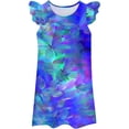 thumbnail image 5 of JUSLIO Girls Flying Sleeve Dress Print Casual Dresses Size 3 Y, 5 of 6