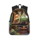 thumbnail image 1 of Disketp Charming Garden Patio Mochila Ligera Clásica con Múltiples Bolsillos, Mochila Casual para Hombre y Mujer, Ideal para Escuela, Trabajo y Viajes, 1 of 6